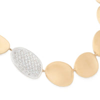 Marco Bicego 18K Yellow and White Gold Lunaria Diamond Leaf Necklace
