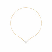 Marco Bicego Marrakech 18K Yellow and White Gold Diamond V Cluster Necklace