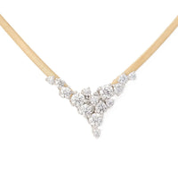 Marco Bicego Marrakech 18K Yellow and White Gold Diamond V Cluster Necklace