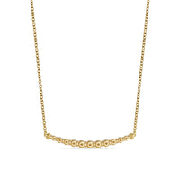 Petite Pavé Tapered Bar Necklace 18K Yellow Gold with Diamonds, 1mm