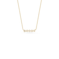 Dana Rebecca 14K Yellow Gold Lulu Jack Mini Diamond Bezel Bar Necklace