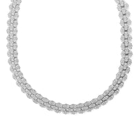 Roberto Coin 18K White Gold Cobra Pave Diamond Collar Necklace