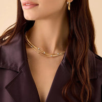 Marco Bicego 18K Yellow and White Gold Marrakech 3 Strand Diamond Necklace