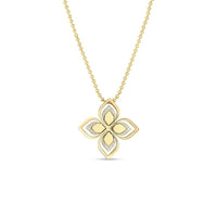 Roberto Coin 18K Yellow Gold Open Frame Venetian Princess Diamond Pendant Necklace