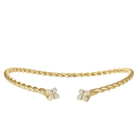 Roberto Coin 18K Yellow Gold Love In Verona Diamond Twist Collar Necklace