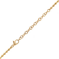 14K Yellow Gold Diamond Beaded Cleopatra Style Necklace
