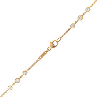 18K Yellow Gold Round Diamonds By The Yard Necklace
