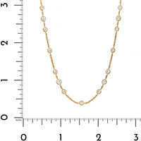 18K Yellow Gold Round Diamonds By The Yard Necklace
