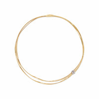 Marco Bicego 18K Yellow and White Gold Marrakech 2 Strand Diamond Necklace