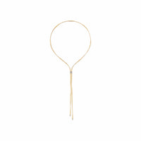 Marco Bicego 18K Yellow and White Gold Marrakech Single Strand Diamond Lariat Necklace