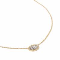 Marco Bicego 18K Yellow and White Gold Lunaria Alta Pave Diamond Station Lariat Necklace