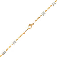 18K Yellow Gold and Platinum Oval Diamonds By The Yard Necklace