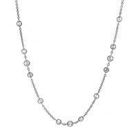 Platinum 4CTW Diamond By The Yard Necklace