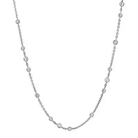 Platinum 2CTW Diamond By The Yard Necklace