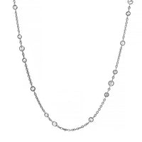Platinum 2CTW Diamond By The Yard Necklace