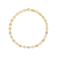 Marco Bicego 18K Yellow and White Gold Lunaria Alta Pave Diamond Petal Necklace