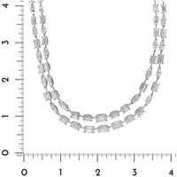 Etho Maria 18K White Gold Double Row Mixed Shape Diamond Necklace