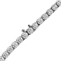 18K White Gold 4 Prong Round Diamond Tennis Necklace