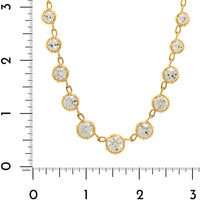 18K Yellow Gold Old Mine Cut Diamond Elizabeth Necklace