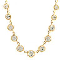 18K Yellow Gold Old Mine Cut Diamond Elizabeth Necklace