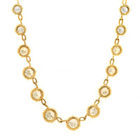 18K Yellow Gold Old Mine Cut Diamond Elizabeth Necklace
