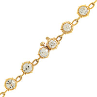 18K Yellow Gold Old Mine Cut Diamond Elizabeth Necklace