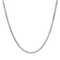 14K White Gold 7CTW Round Diamond Tennis Necklace