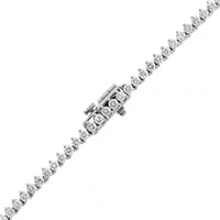 14K White Gold 7CTW Round Diamond Tennis Necklace