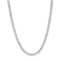 14K White Gold 21CTW Round Diamond Tennis Necklace