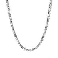 14K White Gold 21CTW Round Diamond Tennis Necklace