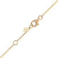 14K Yellow Gold Diamond Clover Pendant Necklace