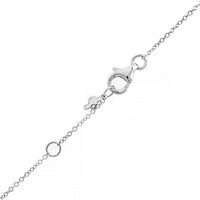 14K White Gold Diamond Clover Pendant Necklace