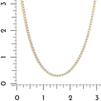14K Yellow Gold 6CTW Round Diamond Tennis Necklace