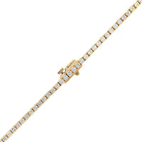 14K Yellow Gold 6CTW Round Diamond Tennis Necklace