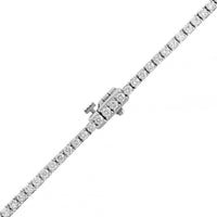 14K White Gold 6CTW Round Diamond Tennis Necklace