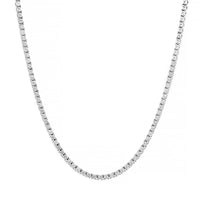 14K White Gold 2CTW Round Diamond Tennis Necklace