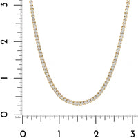 14K Yellow Gold 4CTW Round Diamond Tennis Necklace
