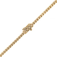 14K Yellow Gold 4CTW Round Diamond Tennis Necklace