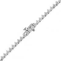 14K White Gold 11CTW Round Diamond Tennis Necklace