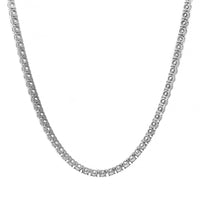 14K White Gold 15CTW Round Diamond Tennis Necklace