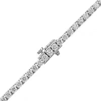 14K White Gold 11CTW Round Diamond Tennis Necklace