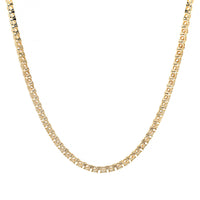 14K Yellow Gold 11CTW Round Diamond Tennis Necklace