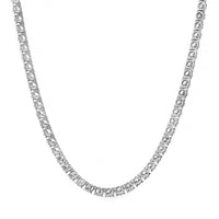 14K White Gold 20CTW Round Diamond Tennis Necklace