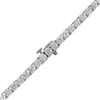 14K White Gold 20CTW Round Diamond Tennis Necklace