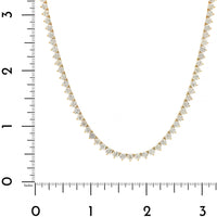 14K Yellow Gold 12CTW Round Diamond Tennis Necklace