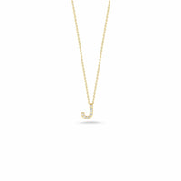Roberto Coin 18K Yellow Gold "J" Initial Diamond Necklace