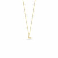 Roberto Coin 18K Yellow Gold "L" Initial Diamond Necklace