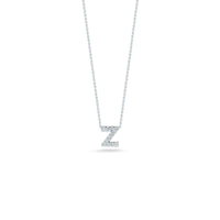 Roberto Coin 18K White Gold "Z" Initial Diamond Necklace