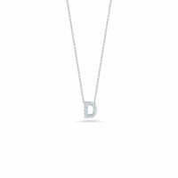 Roberto Coin 18K White Gold "D" Initial Diamond Necklace