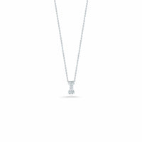 Roberto Coin 18K White Gold "I" Initial Diamond Necklace